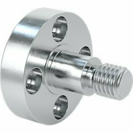 BSC PREFERRED Idler Rotary Shaft Flange-Mount Zinc-Plated 1215 Carbon Steel 12 mm Diameter 2435K33